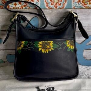 VINTAGE COACH LEGACY ZIP BLACK HOBO BAG 9966